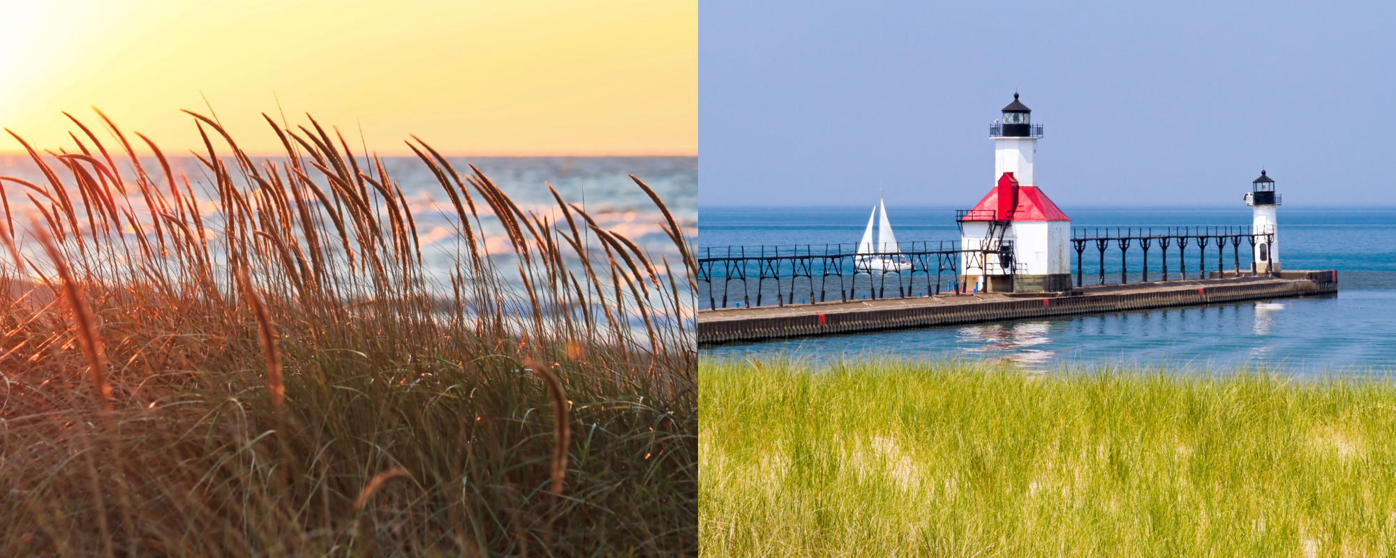 Lake Michigan Dunes and Lighthouse