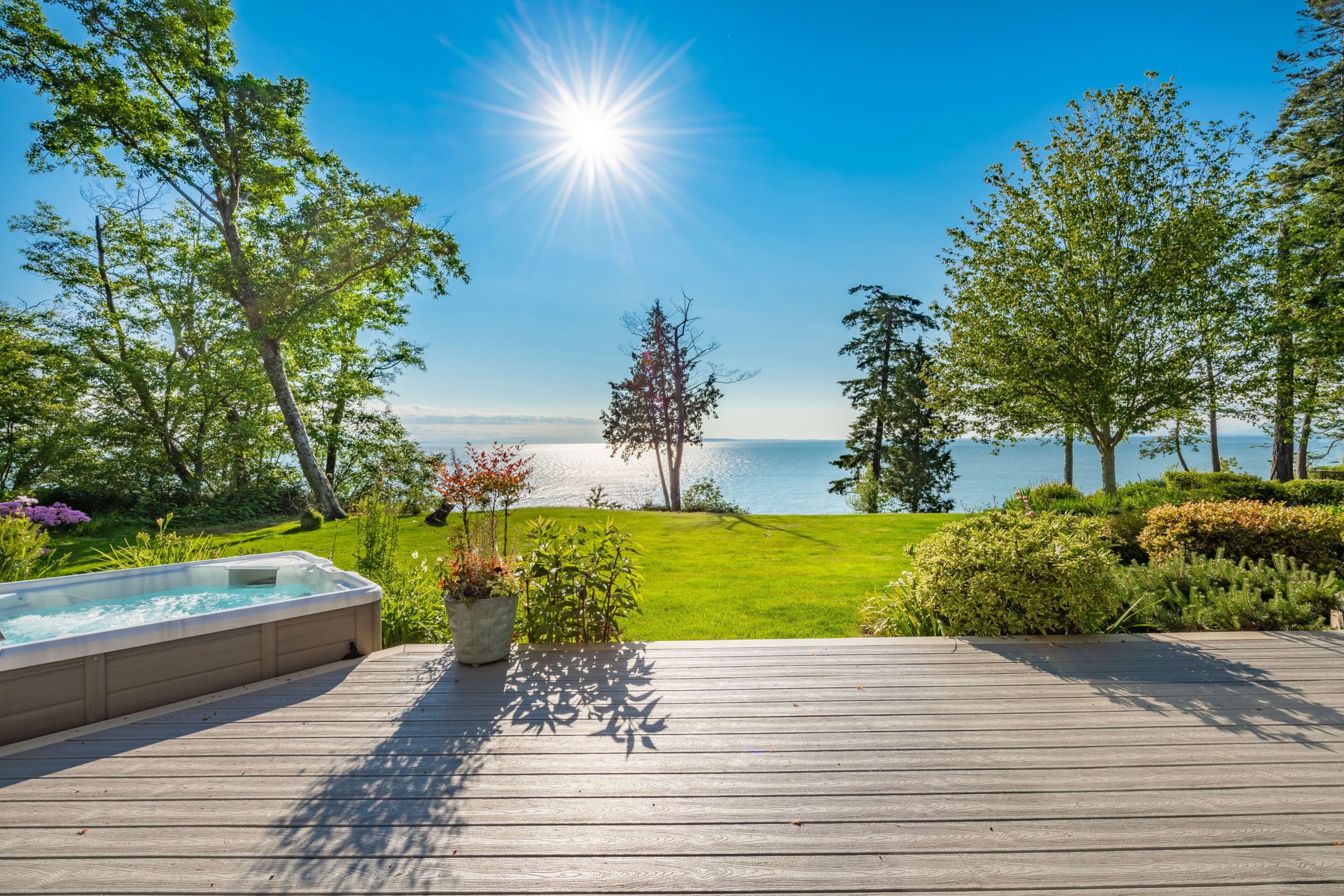 Deck picture with Lake Michigan Views!